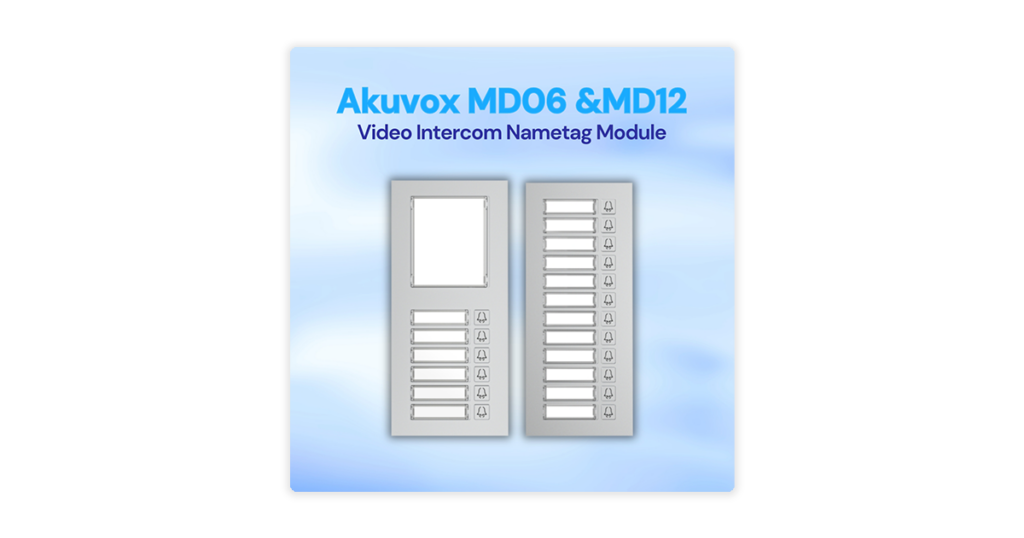 Akuvox MD06 and MD12 video intercom nametag module 